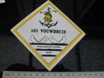 sticker 105 vouwbrcie prinses margriet kazerne wezep logo, Verzenden, Zo goed als nieuw, Bedrijf of Vereniging