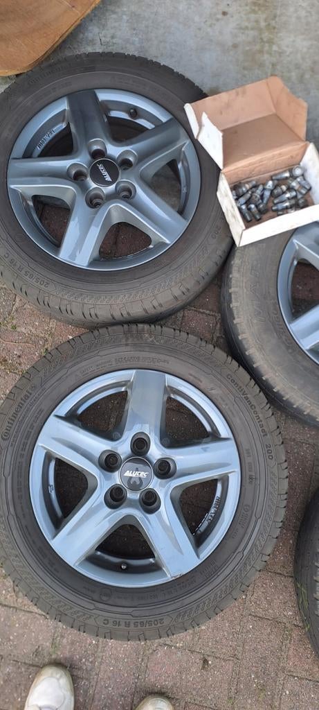Lichtmetalen velgen met zomerbanden 16 inch, Auto-onderdelen, Banden en Velgen, Ophalen, 16 inch, 205 mm, Band(en)