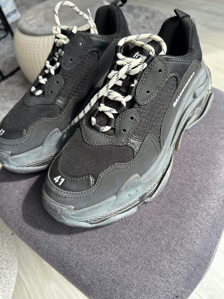 Originele Balenciaga Triple S Sneakers Maat 41 Zwart, Kleding | Heren, Schoenen, Ophalen of Verzenden, Zo goed als nieuw, Zwart