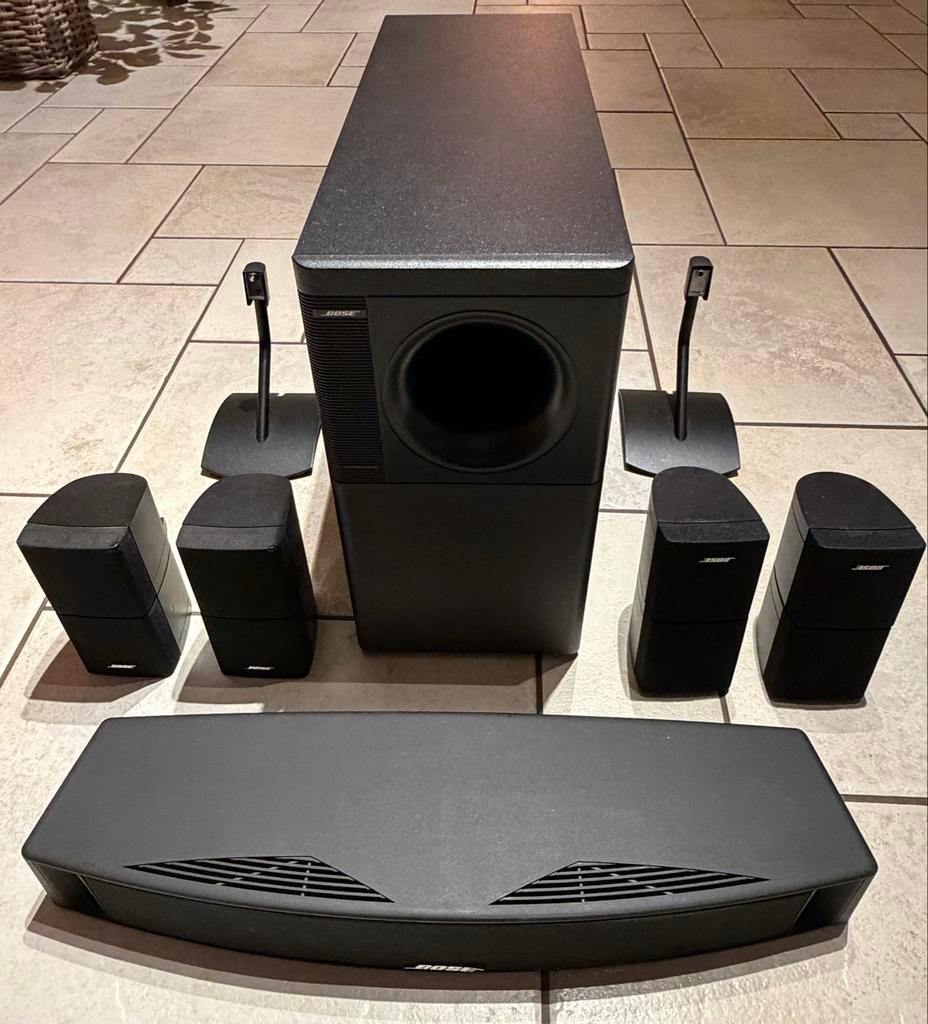 Bose Acoustimass 10 Serie II + VCS-10 Center Speaker, Gebruikt, Ophalen of Verzenden, Complete surroundset, Bose