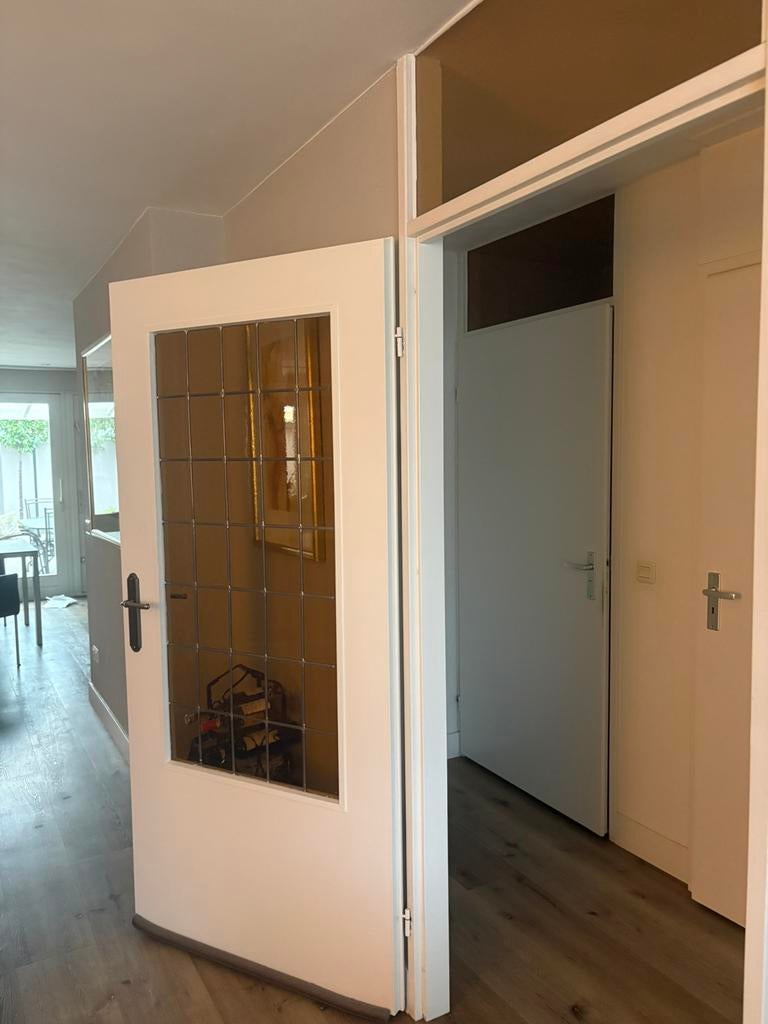 Glas in lood bruintint, Doe-het-zelf en Verbouw, Glas en Ramen, Ophalen, Glas in lood, 80 tot 120 cm, 120 tot 160 cm