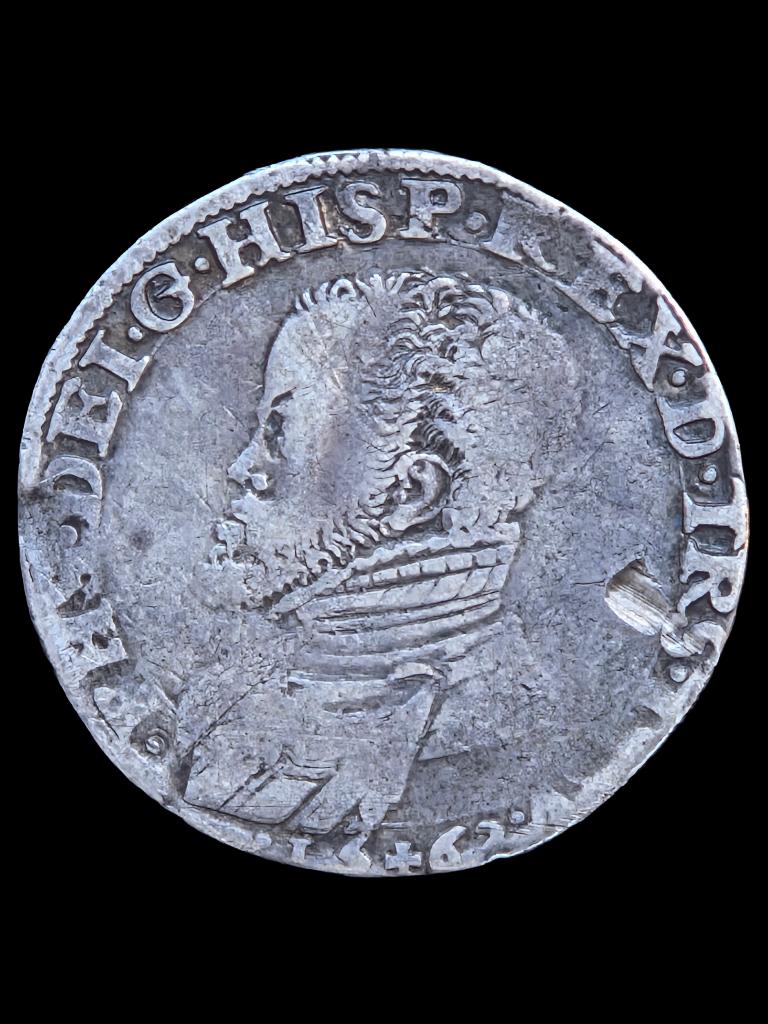 Halve philipsdaalder 1562 // R2, Vóór koninkrijk, Zilver, Losse munt, Overige waardes