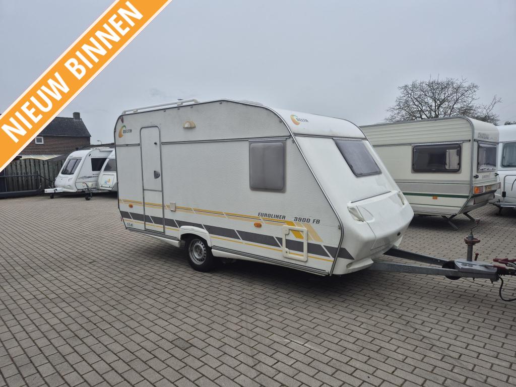 Delta Euroliner 3900 FB + Voortent, Mover, Schokbreker, Bedrijf, Treinzit, 750 - 1000 kg