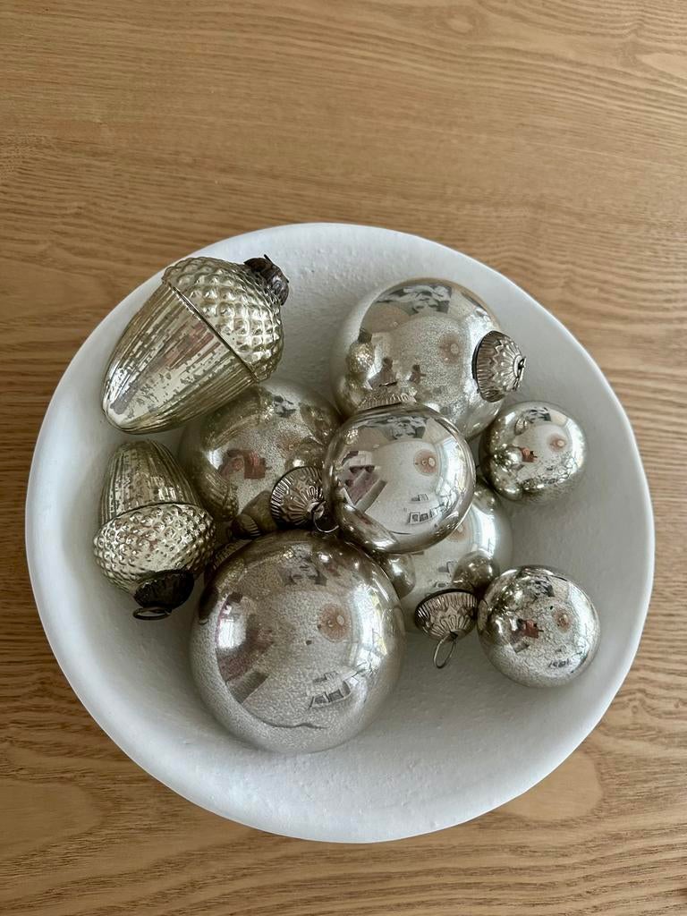 Mooie decoratieve metalen kerstballen., Ophalen of Verzenden, Zo goed als nieuw