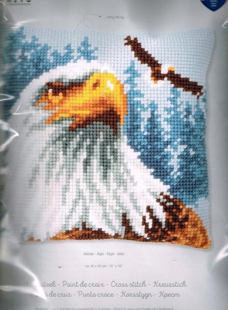 Cado vervaco borduurpakket kussen Adelaar, Hobby en Vrije tijd, Borduren en Borduurmachines, Ophalen of Verzenden, Nieuw, Handborduren