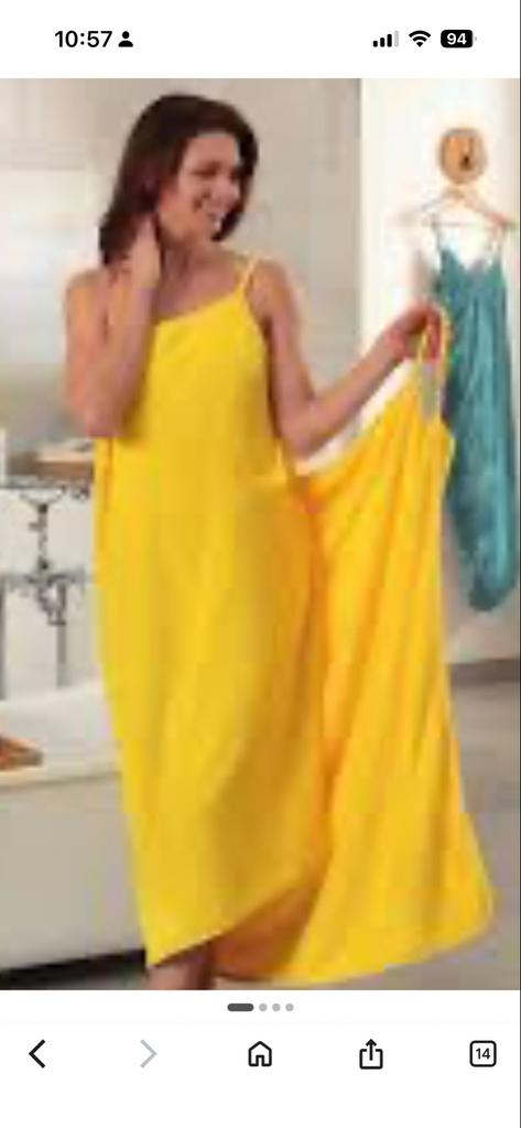 Nieuwe Optidee Optipluche handdoekjurk geel, one size, Ophalen of Verzenden, Nieuw