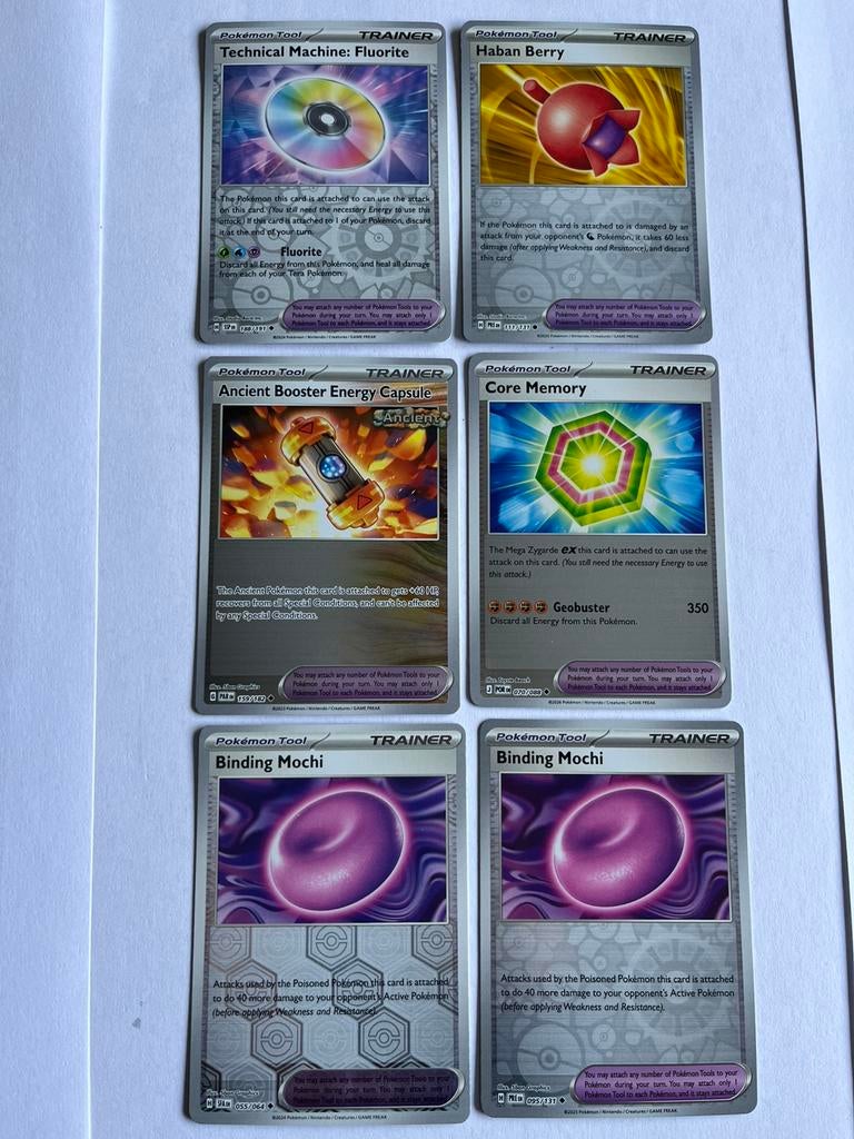 Pokemon Tool Trainer 6 kaarten, Ophalen of Verzenden, Nieuw, Meerdere kaarten