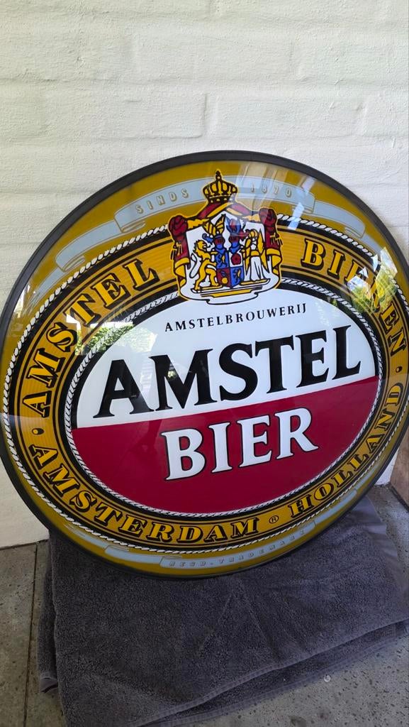 !Glazen! Lichtschaal Amstel Bier, Ophalen, Zo goed als nieuw, Glas of Glazen, Amstel