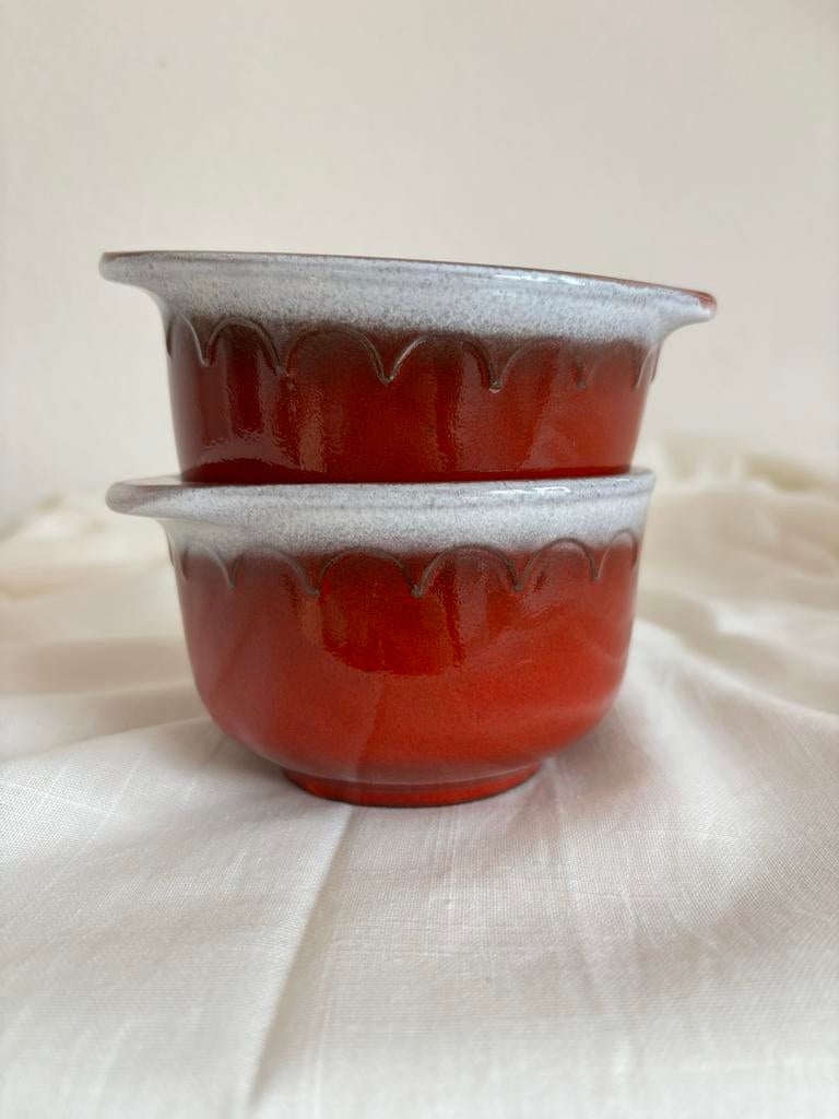 Twee vintage Waku West Germany soepkommen - perfecte staat, Ophalen of Verzenden