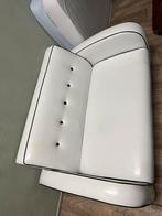 Retro 1950s American Diner Bank / Loveseat wit zwart chroom, Ophalen, Kunststof, Gebruikt, 150 tot 200 cm