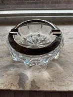 Kristallen asbak met zilveren rand, Antiek en Kunst, Antiek | Glas en Kristal, Ophalen of Verzenden
