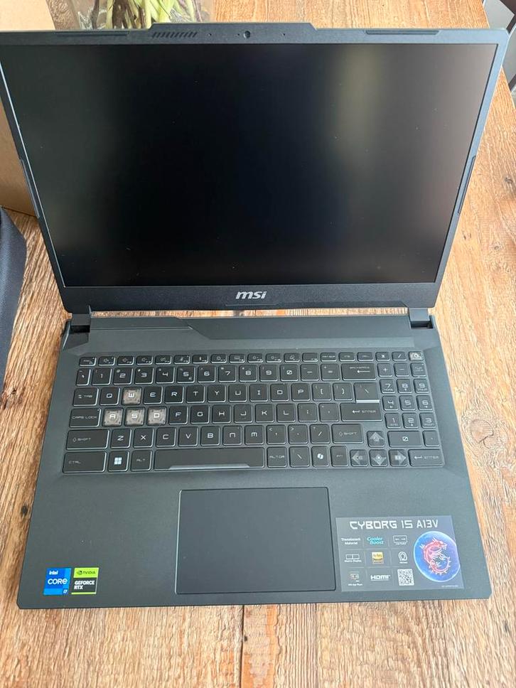 MSI Cyborg 15 A13VE game laptop, Computers en Software, Windows Laptops, Nieuw, 15 inch, SSD, 2 tot 3 Ghz, 16 GB, Qwerty, Met videokaart