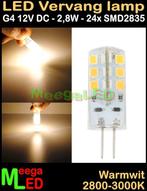 LED G4 LEDspot LEDlamp rond 24 SMD2835 - 12Vdc - 2,8 Watt, Led-lamp, Minder dan 30 watt, Nieuw, Bipin of Steekvoet