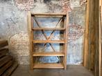Oude eiken boekenkast van doorleefd hout, Huis en Inrichting, Met plank(en), Gebruikt, 100 tot 150 cm, 4251NT