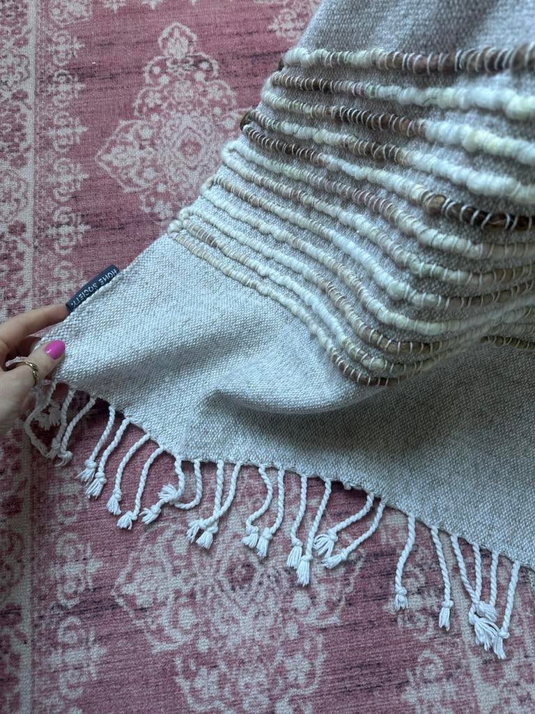 Beige plaid Home Society, Ophalen of Verzenden, Zo goed als nieuw