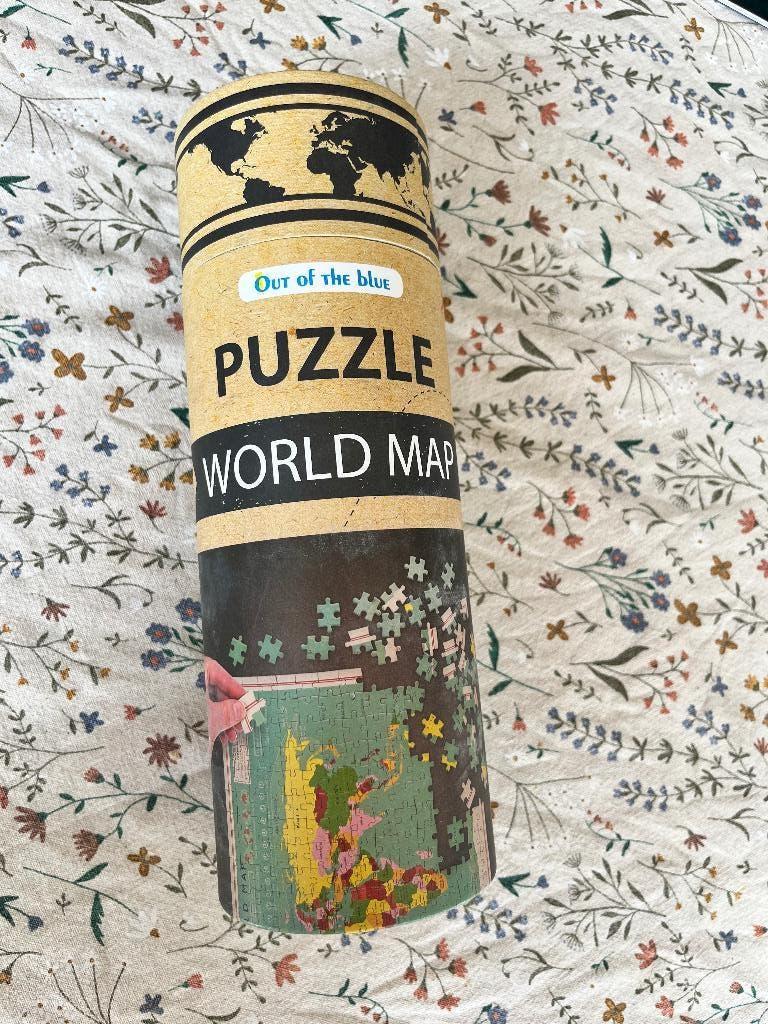 Puzzel wereldkaart, Hobby en Vrije tijd, Ophalen of Verzenden, 500 t/m 1500 stukjes
