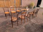 10 antieke houten stoelen (koffiestoelen) o.a. Thonet, Huis en Inrichting, Stoelen, Ophalen, Gebruikt, Bruin