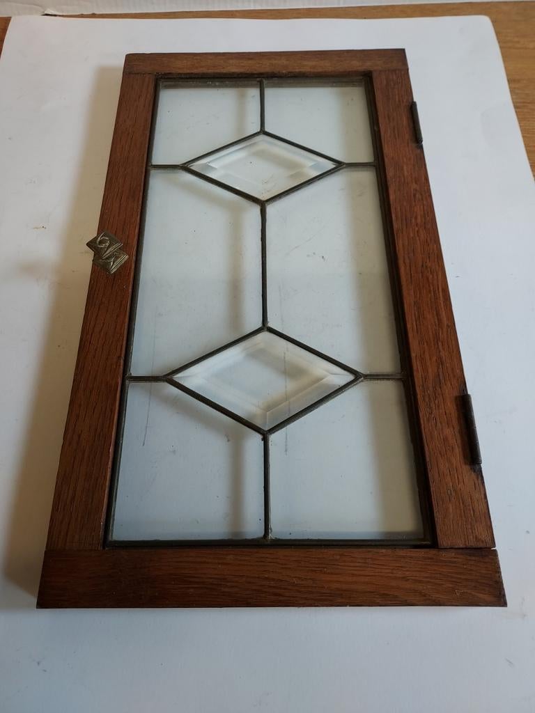 Deurtje met glas in lood in goede staat, Ophalen