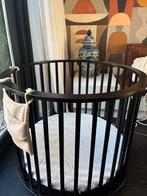 Europe baby box rond zwart op wielen + Preturabox matras, Kinderen en Baby's, Boxen, Ophalen, Zo goed als nieuw, Rond