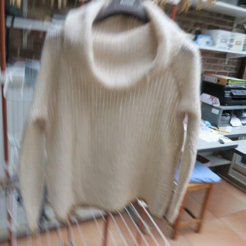 Rolkraag pulleke mohair strass beige grove brei Scapa mt S, Kleding | Dames, Truien en Vesten, Maat 38/40 (M), Scapa, Beige, Nieuw