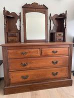 Antieke Victoriaanse Kaptafel Commode met Spiegel Mahonie, Ophalen