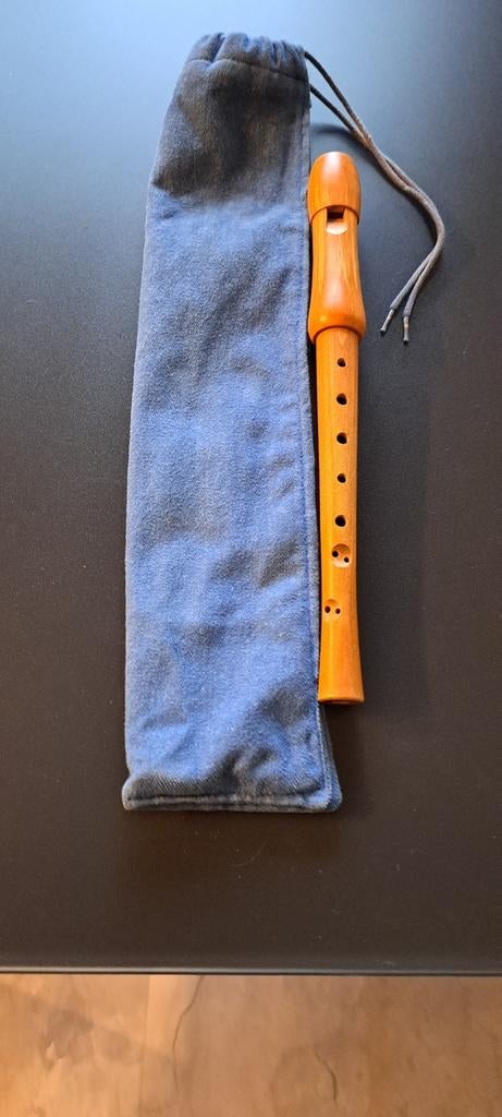 Zamir blokfluit met zelfgemaakte opbergtas., Ophalen of Verzenden, Zo goed als nieuw