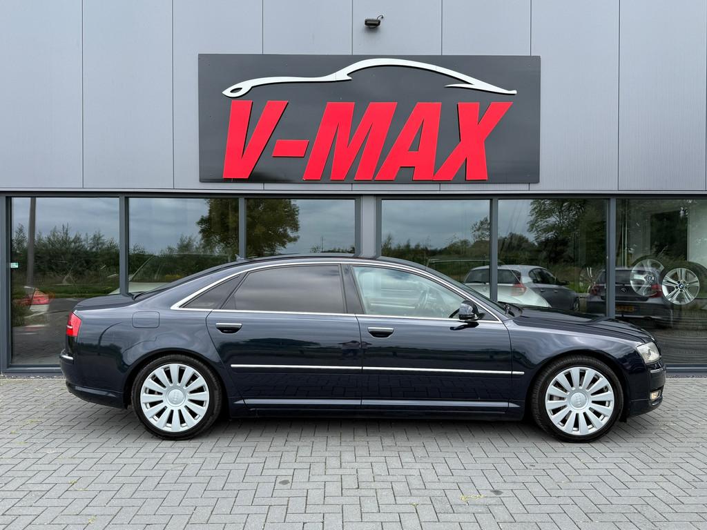 Audi A8 4.2 FSI V8 Quattro Lang Aut Leder Navi Xenon Bluetoo, Automaat, Gebruikt, Blauw, Leder