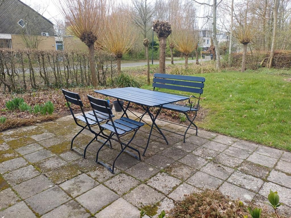 Bistrosetje, Tuin en Terras, Tuinsets en Loungesets, Ophalen of Verzenden, Hout, 4 zitplaatsen