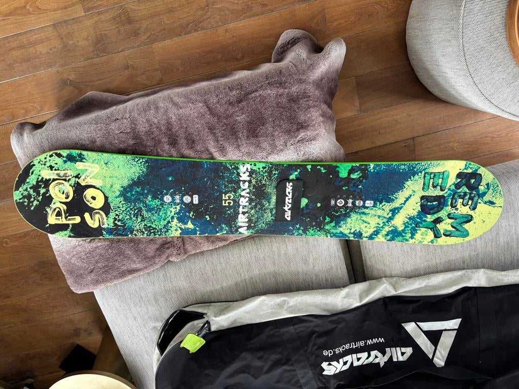 Airtracks Poison Snowboard 155 cm met hoes - Ideaal voor beg, Sport en Fitness, Snowboarden, Ophalen of Verzenden, Gebruikt, Board
