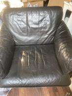 stoel zwart leer Bora Bora Leolux gratis, Gebruikt, Zwart, Leer, Ophalen of Verzenden