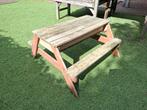 Picknicktafel voor kinderen, Tuin en Terras, Picknicktafels, Ophalen, Gebruikt, Rechthoekig, Hout