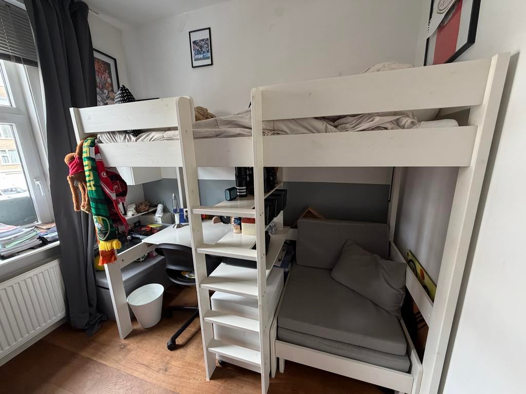 NOUS KIDS Hoogslaper met uitklapbaar bankje/bed, Ophalen, Gebruikt, Hoogslaper