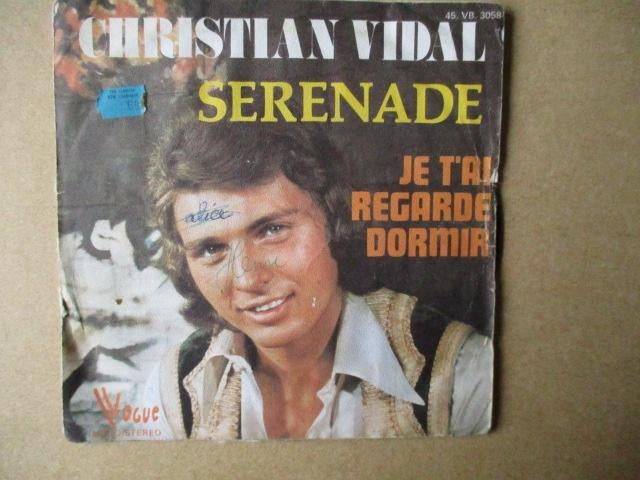 s5224 christian vidal - serenade, Ophalen, Gebruikt, 7 inch, Single
