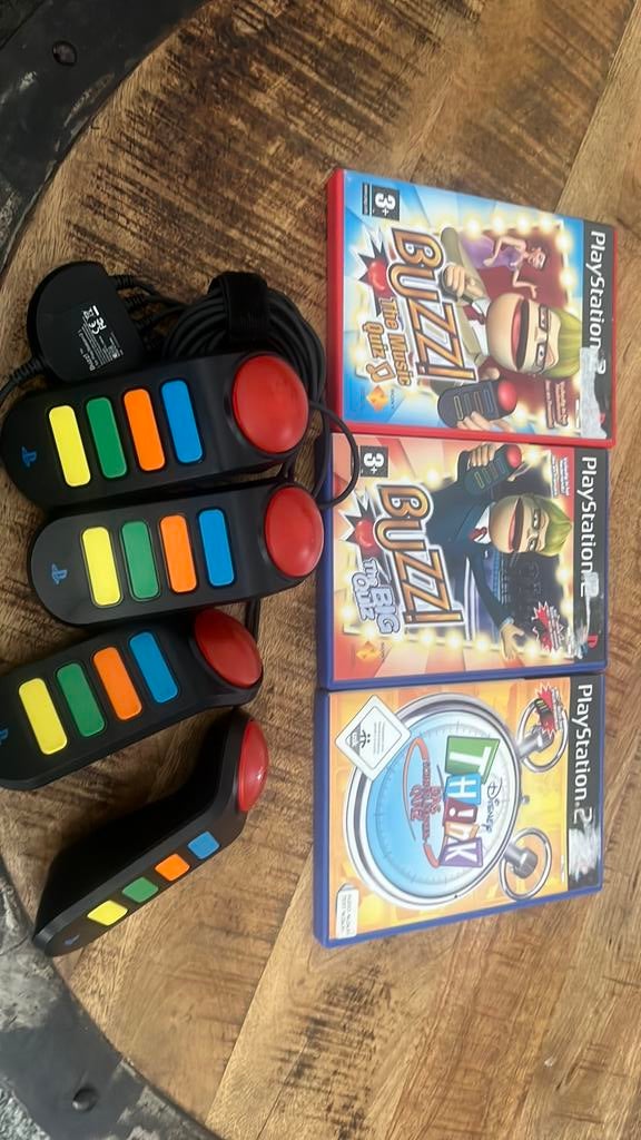 Buzz spellen met buzzers, Muziek, Ophalen of Verzenden, Zo goed als nieuw, 3 spelers of meer