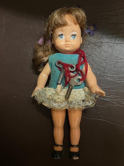 Opwindbare Estrela pop uit de jaren 70, Verzamelen, Poppen, Gebruikt, Pop, Ophalen of Verzenden