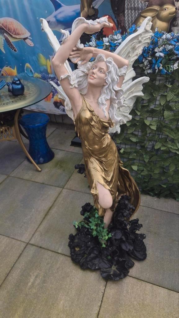 Gouden Elf Beeld - Fantasy Decoratie, Verzamelen, Beelden en Beeldjes, Nieuw, Ophalen