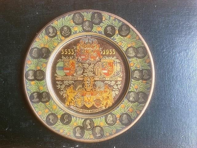 HERDENKINGSBORD 400 jaar Oranje Nassau, Ophalen of Verzenden, Nederland, Overige typen