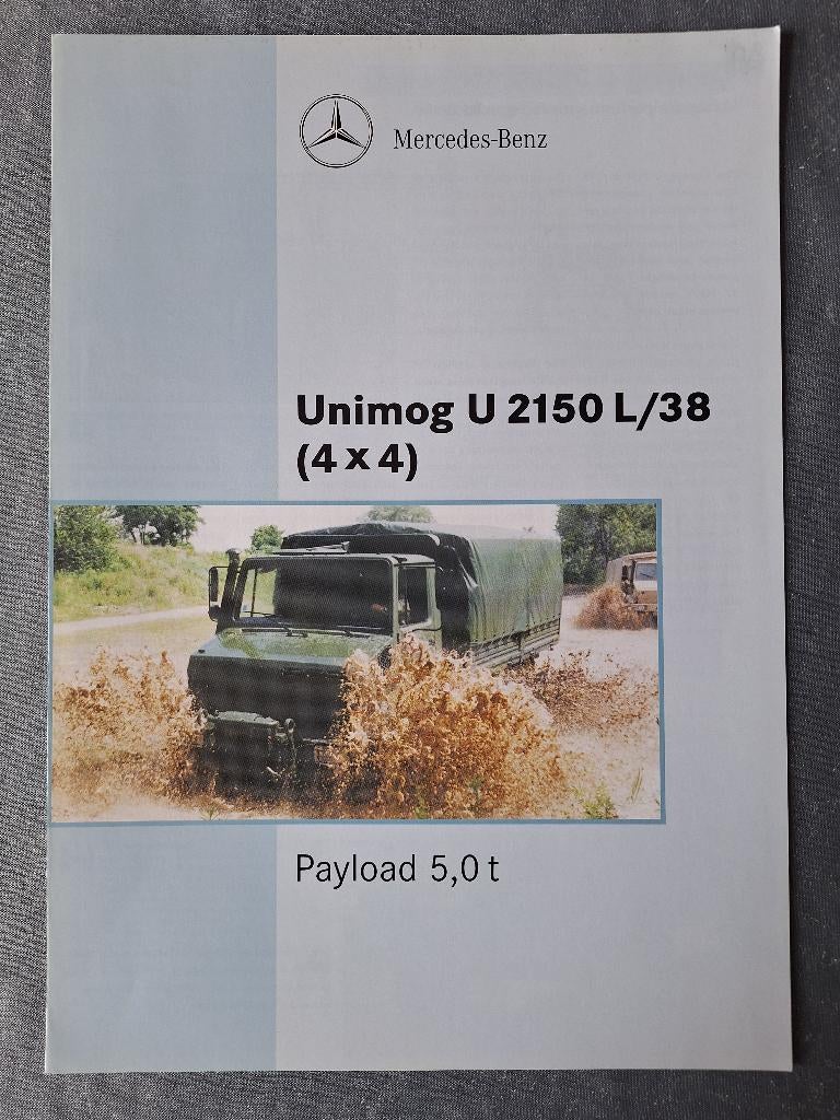 Brochure UNIMOG U 2150 /38 (4x4) - 1998 Engels, Verzenden, Zo goed als nieuw, Overige merken