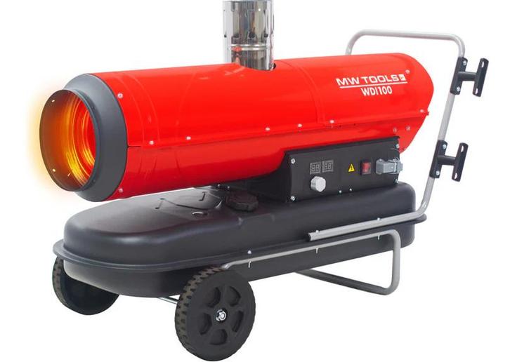 Indirecte Warmeluchtblazer Diesel 30kW MW Tools / Nieuw, Doe-het-zelf en Verbouw, Verwarming en Radiatoren, Nieuw, Kachel, 30 tot 80 cm