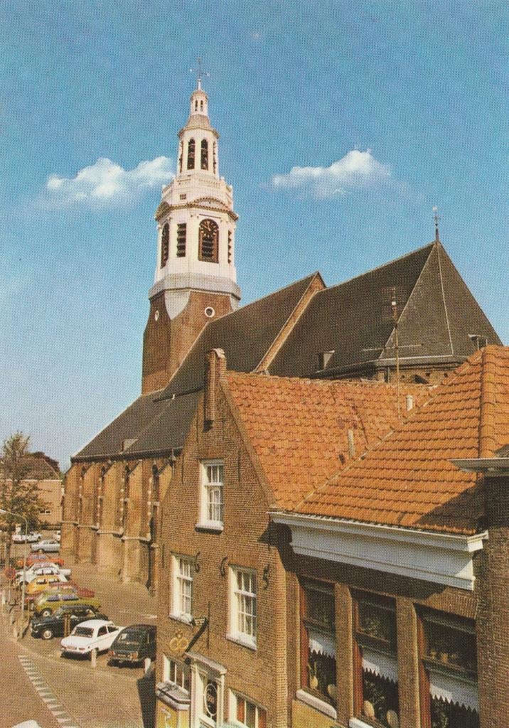 NIJKERK N.H. Kerk met Auto's Renault Peugeot Daf enz., Verzenden, 1960 tot 1980, Ongelopen, Gelderland