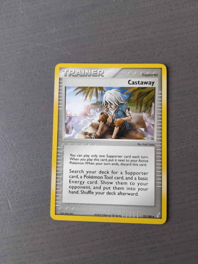 2006 crystal guardians 72/100 castaway, Ophalen of Verzenden, Gebruikt, Losse kaart
