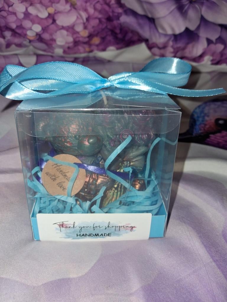 Handgemaakte Teddybeer Rozen Kaars in Geschenkdoosje, Ophalen of Verzenden, Nieuw