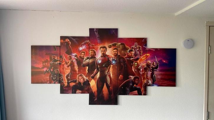 Avengers 5 luik, Huis en Inrichting, Woonaccessoires | Wanddecoraties, Zo goed als nieuw, Ophalen of Verzenden