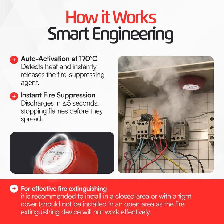 Kleine Automatische Brandblusser - Ferosticker, Huis en Inrichting, Brandblussers en Brandkasten, Nieuw, Brandblusser, Ophalen of Verzenden