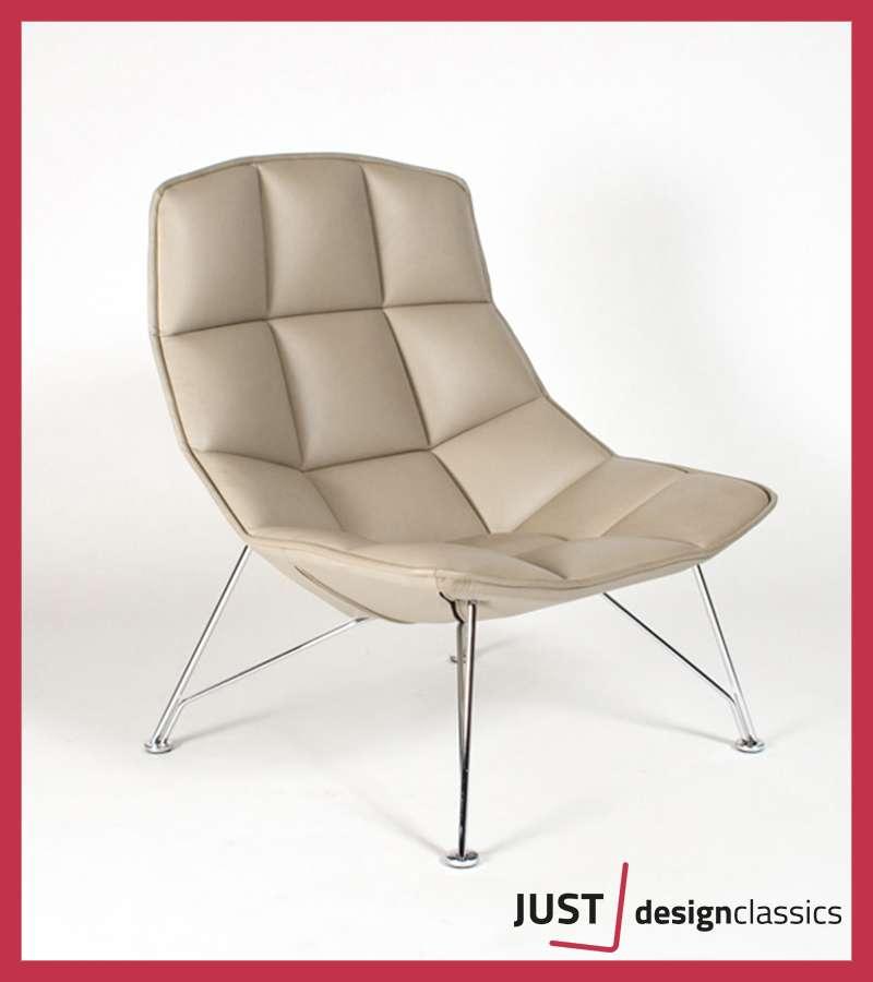 Knoll Jehs+Laub Lounge Chair Beige Vegan Leather, Niet ingevuld, Zo goed als nieuw, Niet ingevuld, Niet ingevuld