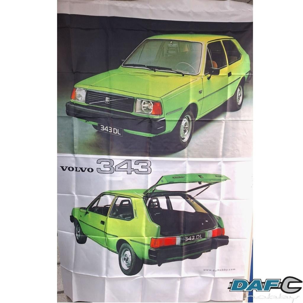vlag/banner/doek VOLVO 343 120x180 cm, Auto diversen, Ophalen of Verzenden