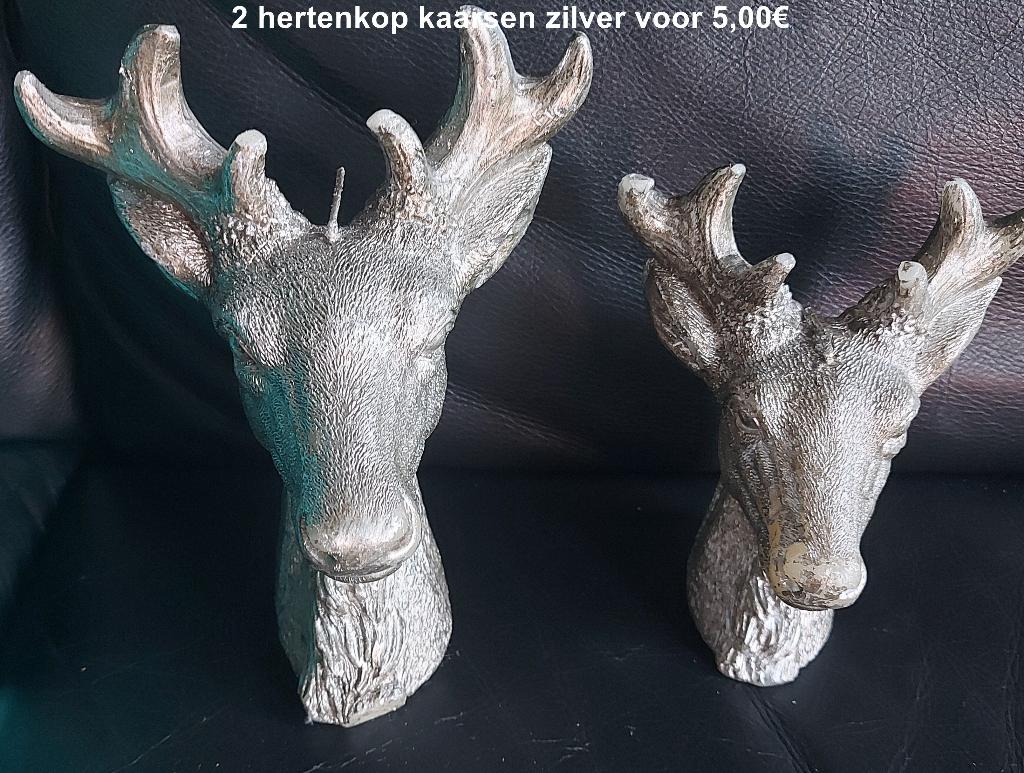 2 hertenkop kaarsen, Diversen, Kerst, Ophalen of Verzenden