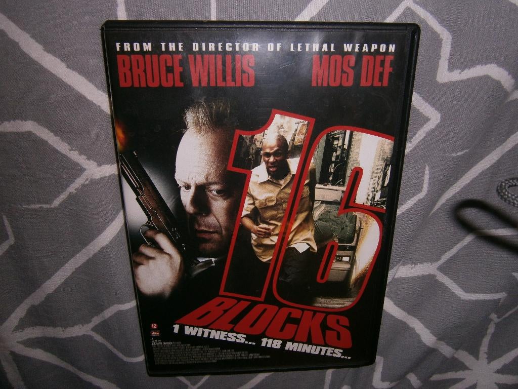 16 Blocks (met Bruce Willis en Mos Def) in uitstekende staat, Vanaf 12 jaar, Ophalen, Gebruikt, Actiethriller