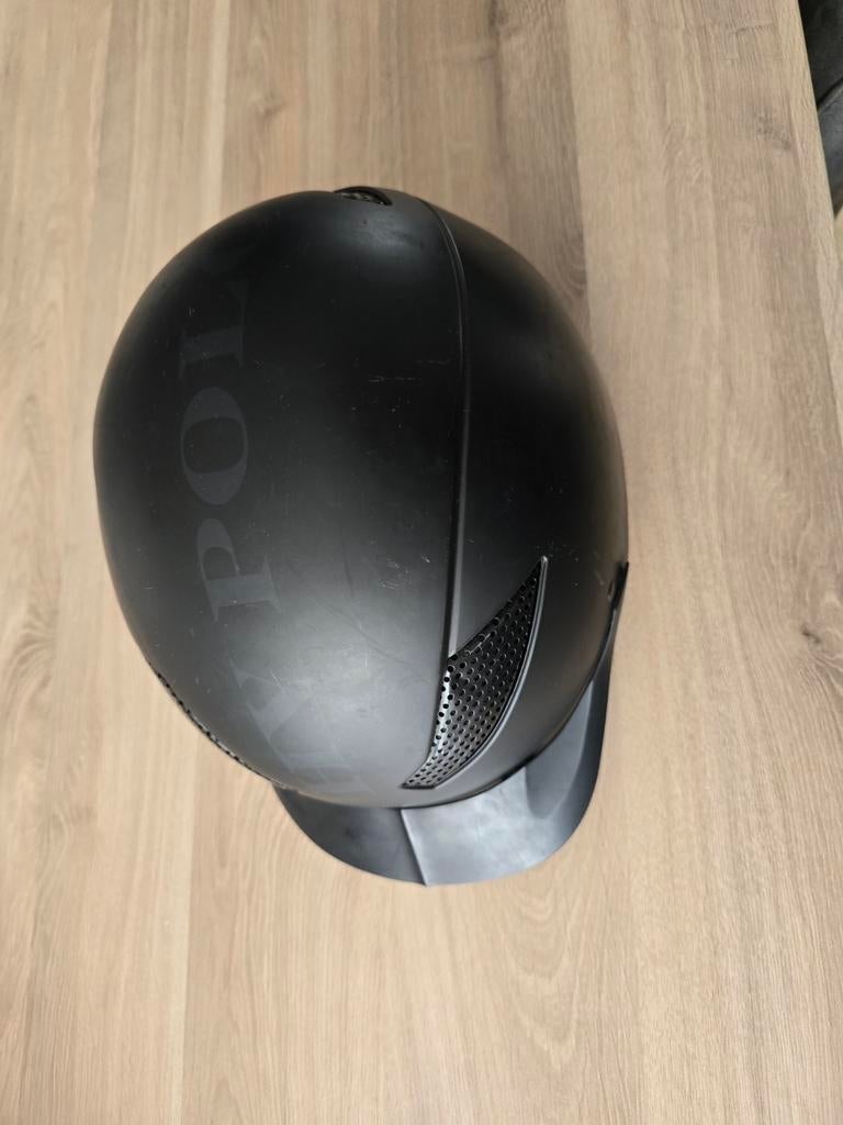 Paardrijcap  HV Polo M 54-56 zwart, Dieren en Toebehoren, Paardrijkleding, Ophalen, Cap