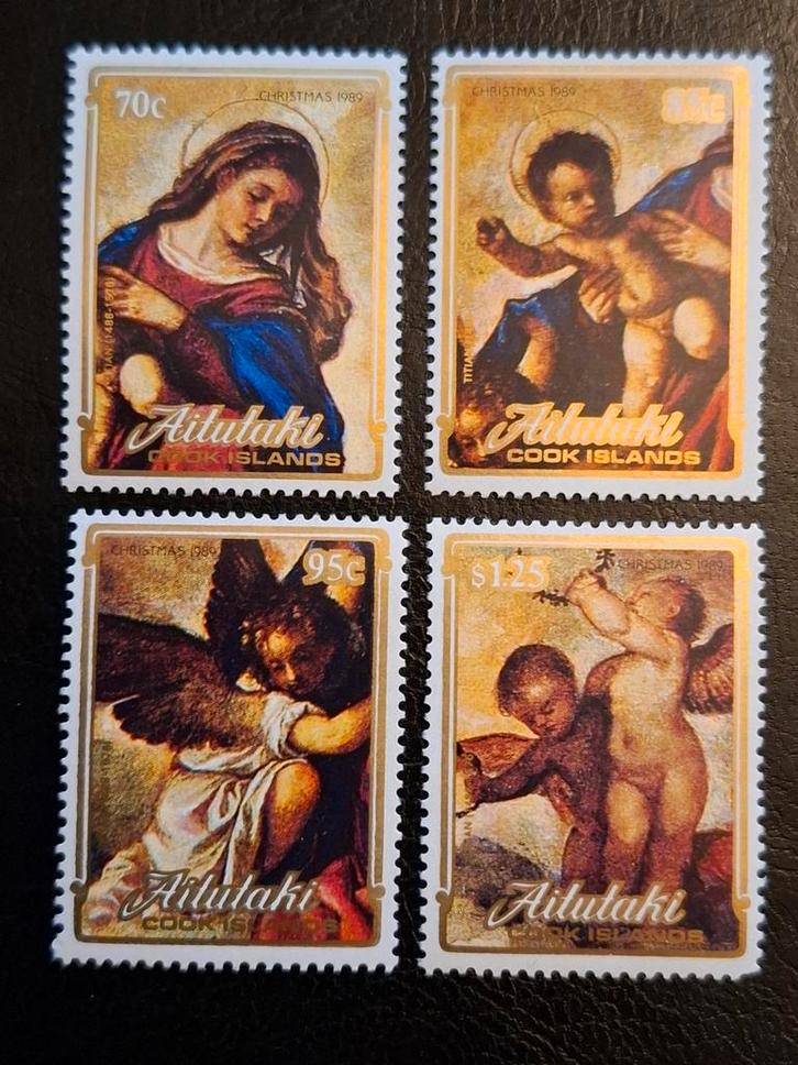 Aitutaki 1989 Kerst, Postzegels en Munten, Postzegels | Oceanië, Postfris, Ophalen of Verzenden